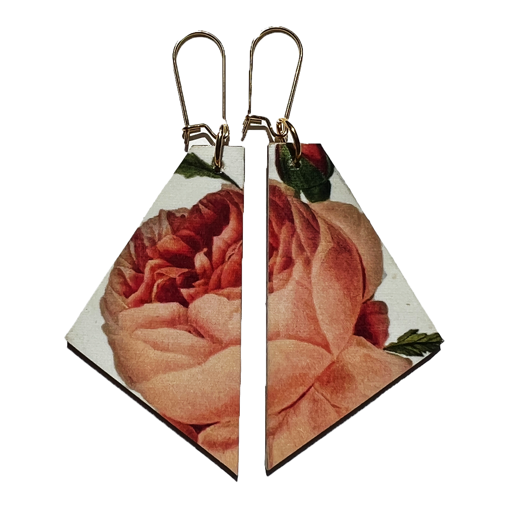 Wholesale Rose Wood Dangel Earrings