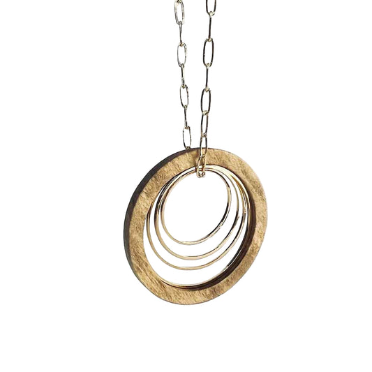 Circles necklace by madera design studio