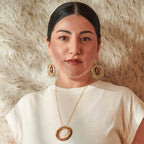 Circle Earrings and Necklace Madera Design Studio- Unique Handmade Jewlery