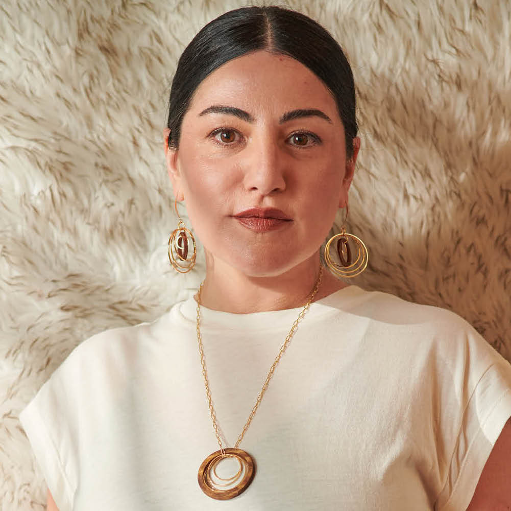 Circle Earrings and Necklace Madera Design Studio- Unique Handmade Jewlery