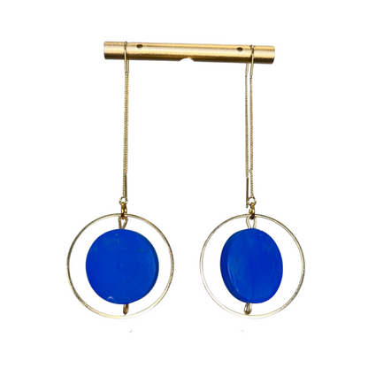 Threader Earrings - Hand Painted Wood