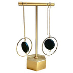 Gold and Black Wood threader earring - made by Madera Design Studio