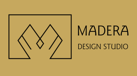Wooden Jewelry Logo for Madera Design Studio - small, local, woman owned business