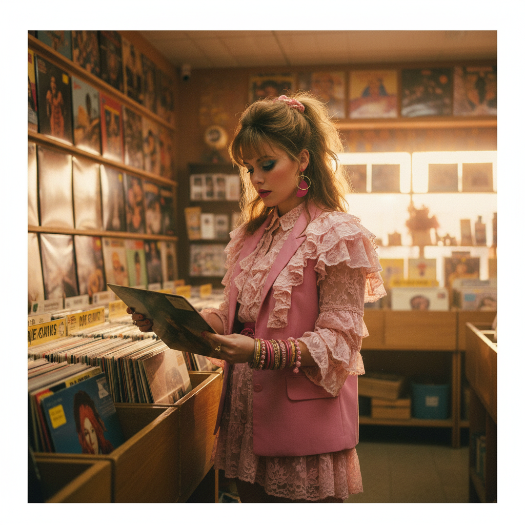 Gold earring stand with pink earrings on a white background