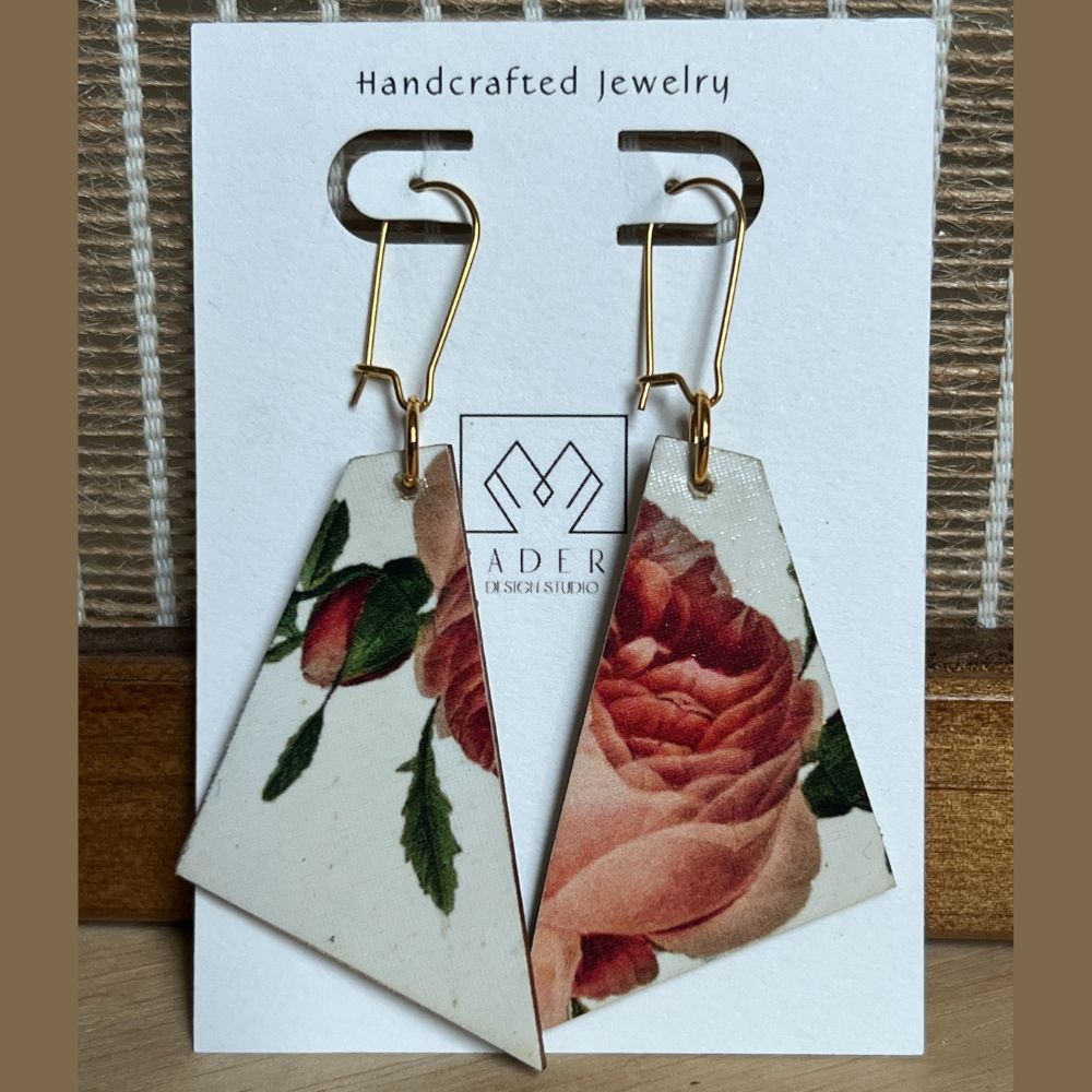 Wholesale Rose Dangle Earrings by Madera Design Studio