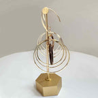 circle earrings side view by madera design studio