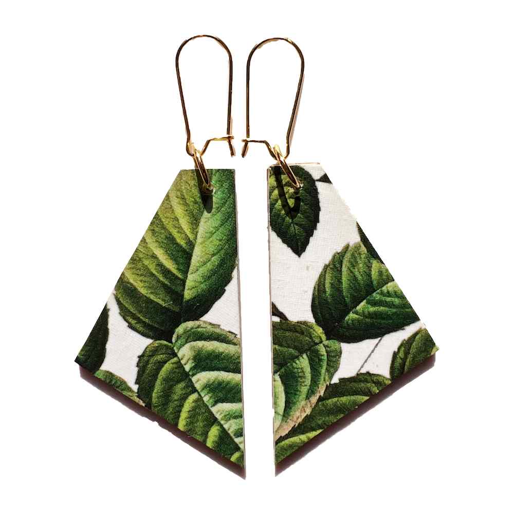 Leaf earrings for the plant lady in your life by madera design studio