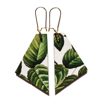 Leaf earrings for the plant lady in your life by madera design studio