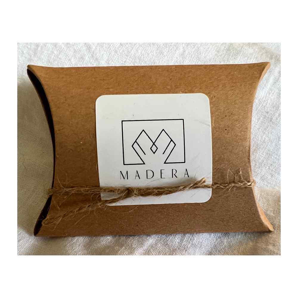 skeleton earrings packaging by madera design studio