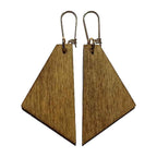Snowflakes earrings back view by madera design studio
