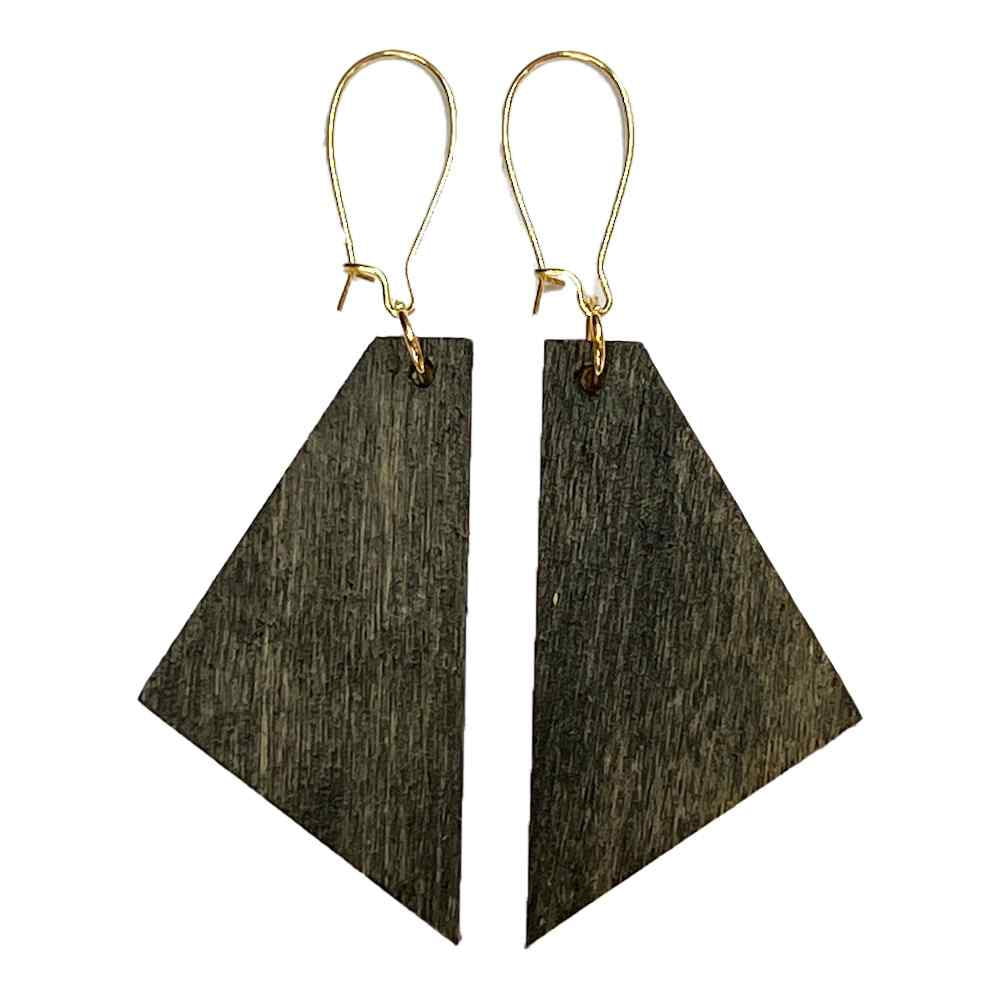  spider web earrings black back by Madera design studio